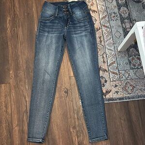Wallflower High Rise Denim Skinny Jeans.